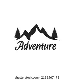 Inspiración vectorial de la plantilla de diseño del logotipo de montaña