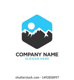 Mountain Logo Design Template Inspiration, Vector Illustration