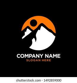 Mountain Logo Design Template Inspiration, Vector Illustration