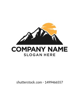 Mountain Logo Design Template Inspiration, Vector Illustration