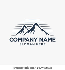 Mountain Logo Design Template Inspiration, Vector Illustration