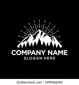 Mountain Logo Design Template Inspiration, Vector Illustration