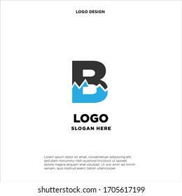 Mountain Logo Design Template Inspiration, B Letter