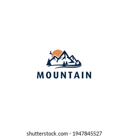 Mountain Logo Design Template Inspiration, Vector Illustration