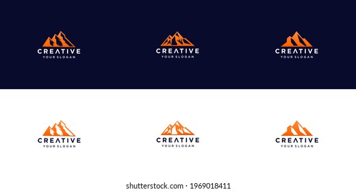 inspiración de la plantilla de diseño de logotipo de montaña