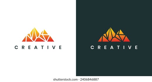 Inspiración de plantilla de diseño de logotipos de montaña