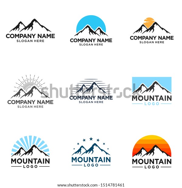 Mountain Logo Design Template Inspiration Mountain Stock Vector