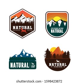 mountain logo design template for mascot
