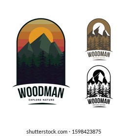mountain logo design template for mascot