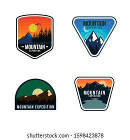 mountain logo design template for mascot