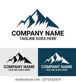 Mountain logo design template for outdoor company. Colorado Mountain logo design template.