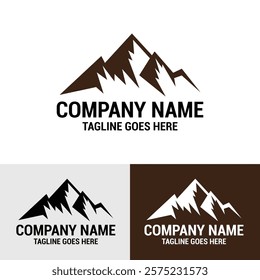 Mountain logo design template for outdoor company. Colorado Mountain logo design template.