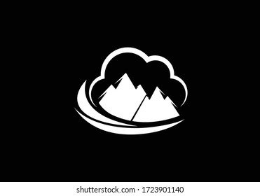 Plantilla de diseño del logotipo de montaña, símbolo del logotipo de montaña