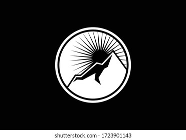 Mountain Logo design template, Mountain Logo sign symbol