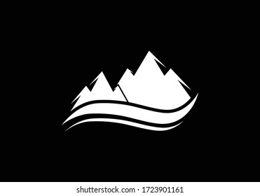 Mountain Logo design template, Mountain Logo sign symbol