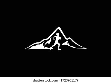 Plantilla de diseño del logotipo de montaña, símbolo del logotipo de montaña