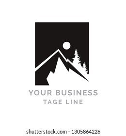Mountain logo design. Mountain Logo Template. Vector Illustrator