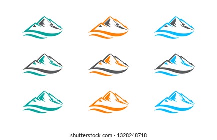 Mountain logo design template vector