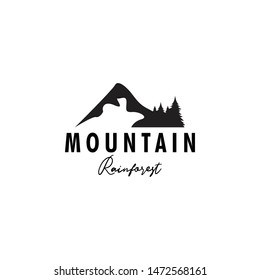 Mountain logo design template vector isolated illustration
