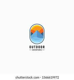 Mountain logo design template vector illustration