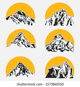 mountain logo design template vector
