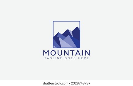 Mountain logo Design Template Vector Graphic Branding Element.