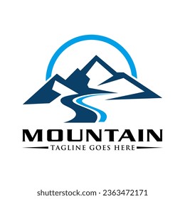 Mountain logo design template vector illustration
