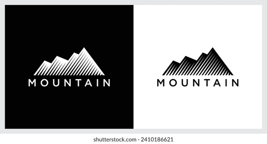 Mountain logo design template vector