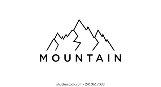 Mountain logo design template vector