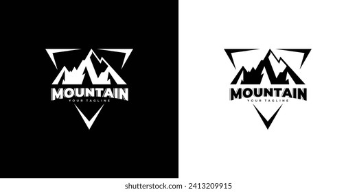 Mountain logo design template vector