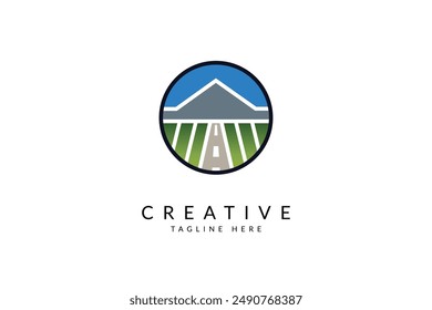 Mountain logo design template vector
