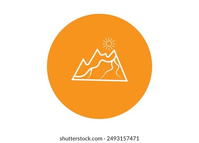 Mountain logo Design Template Vector Graphic Branding Element.