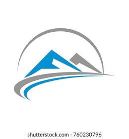 Mountain logo design template vector