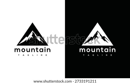 Mountain Logo Design - Triangle Peak Symbol.