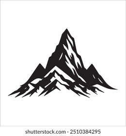 A mountain logo design typically features bold, angular peaks that symbolize strength, adventure, and nature. The minimalist and clean design can evoke feelings of exploration and resilience, making i