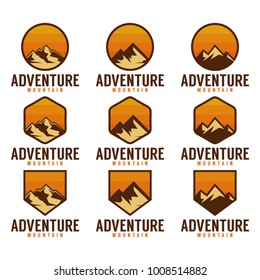 mountain logo design vector