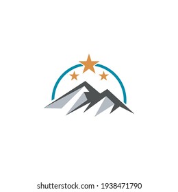 Mountain logo design in vector