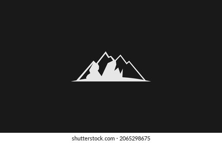 A mountain logo design vector 