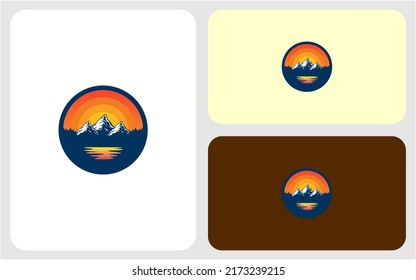 Mountain logo design vector art