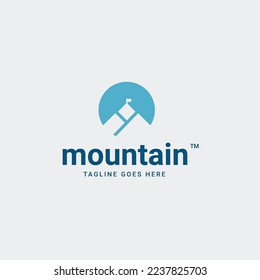 mountain logo design vector free