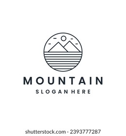 mountain logo design vector graphic idea creative