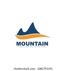 Mountain logo design vector icon