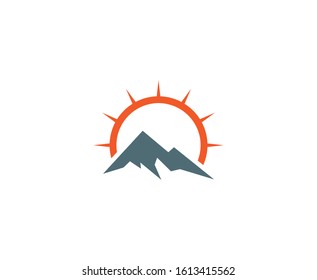 Mountain logo design vector icon 