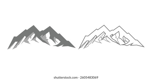 Mountain Logo Design Vector Icon Symbol Template. Mountain Vector Logo Design