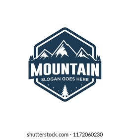 Mountain logo design vector illustration