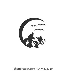 mountain logo design vector illustration