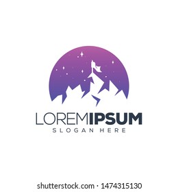 mountain logo design vector illustration