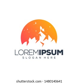 mountain logo design vector illustration