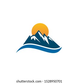 Mountain logo design vector illustration icon template