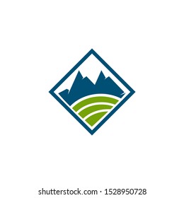 Mountain logo design vector illustration icon template